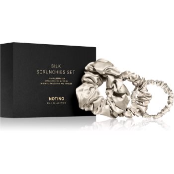 Notino Silk Collection Scrunchie Set set de elastice pentru par din matase Cream culoare image14
